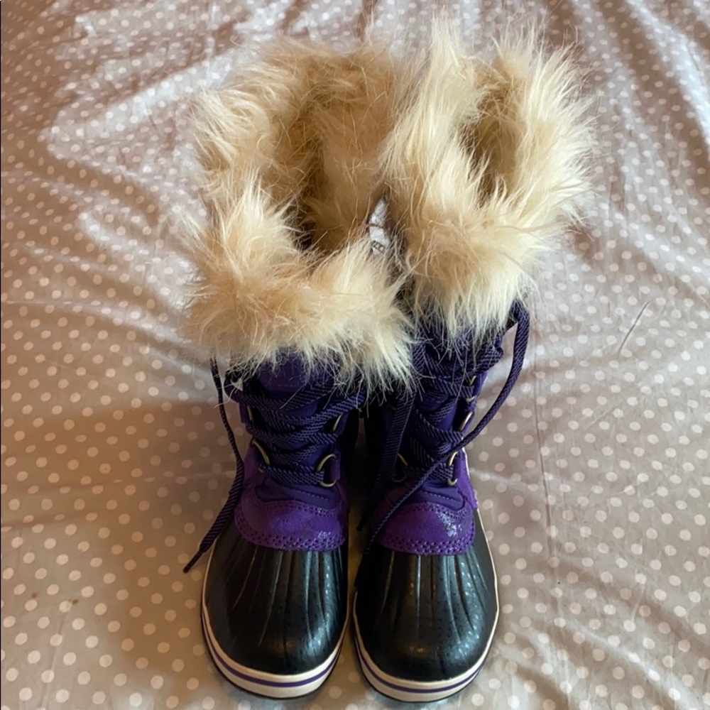 Brand New Size Youth 1 Purple Sorel Boots